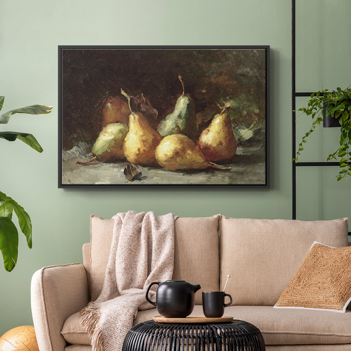 Vintage Botanical Print-LXVII By Wexford Home Framed in Black Wood Gallery Wrapped Canvas 27 in. x 41 in.
