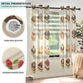 thumbnail image 3 of Yayeee Window Curtains Light Filtering 63"x42" Grommet Panel Pair Home Living Room Decor, Red Cakes, 3 of 7