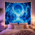 thumbnail image 2 of Waterfalls and Moonlit Mountains in Cave Scene Dreamy Celestial Wall Art for Space Lovers Nature Landscape Decor Housewarming Gift Tapestry Wall Hanging for Living Room and Dorm, 2 of 7