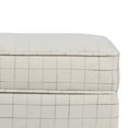 thumbnail image 4 of Wooden Square Ottoman with Grid Patterned Fabric Upholstery and Hidden Storage Beige and Brown - Saltoro Sherpi, 4 of 5