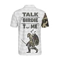 thumbnail image 3 of Funny Sasquach Golfing Big Foot Talk Birdie To Me Camo Men's Polo Shirt S-5XL, 3 of 5