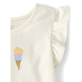 thumbnail image 2 of The Children's Place Toddler Girls Short Flutter Sleeve Outfit Set, 2-Piece, Sizes 12M-5T, 2 of 4
