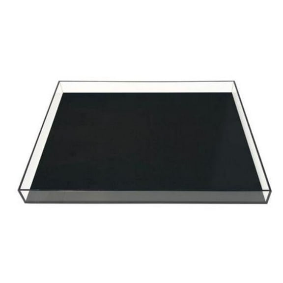 R16 Home AVT02-BLK Black Lucite Tray - Large