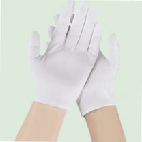 Moisturizing Gloves for Dry Hands, Eczema Overnight Treatment, White Cotton Inspection Gloves - 5 Pairs