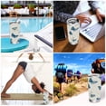 thumbnail image 7 of 20oz Stainless Steel Tumbler with Straw, Double Wall Insulated Travel Tumbler Blue Watercolor Butterflies, 7 of 7