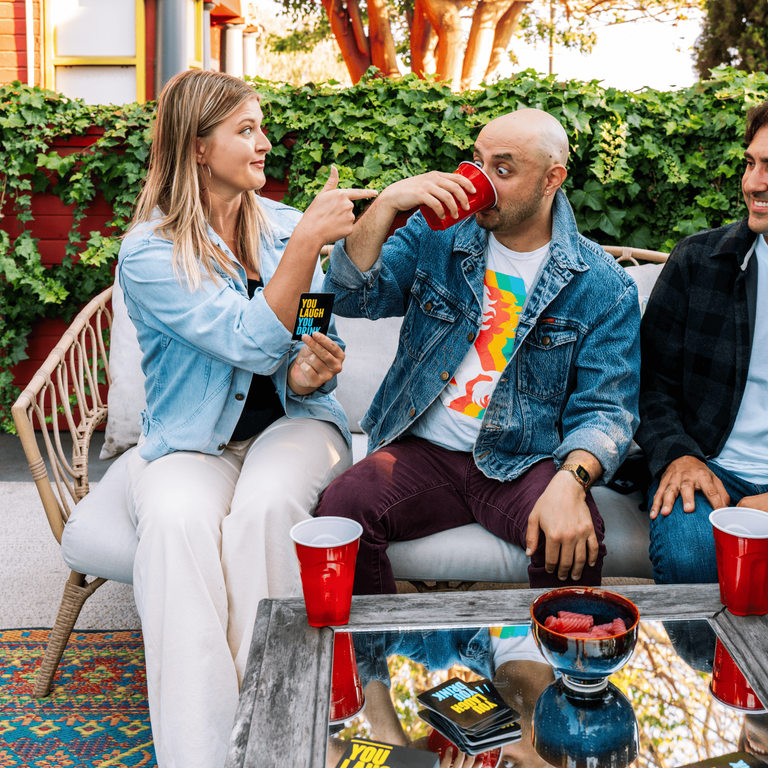You Laugh You Drink Funny Adult Party Game with Cards for People