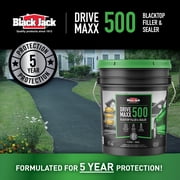 Black Jack Drive-Maxx 500 Premium 5 Year Filler & Sealer, 5 Gallons, Fills Small Cracks, Fast Dry Technology, Stand Up To Heavy Vehicles, Driveway Sealer Asphalt