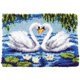 thumbnail image 1 of Latch Hook Kit, DIY Crochet Yarn Kits, 20.4 x 14.9 Inch Swan Lovers Rug Making Crafts for Kids Adul, 1 of 5