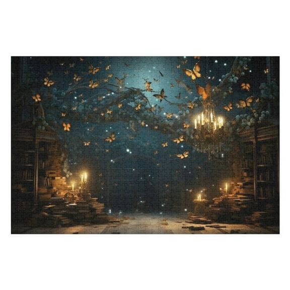 Puzzles for Adults 300 Pieces - Fairy Tale Butterfly Bookish Theme Best Challenging Puzzles for Cognitive Workout - Safe Eco-Friendly - Most Popular Leisure Activities