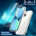 thumbnail image 3 of JETech 3 in 1 Case for iPhone 13 Mini 5.4-Inch with 2 Pack Tempered Glass Screen Protectors, Non-Yellowing Shockproof Bumper Phone Cover (Clear), 3 of 6