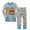 Grey, variant on Hienoo Toddler Boys Cotton Pajamas Excavator Print Long Sleeve Top Pants Sleepwear Set