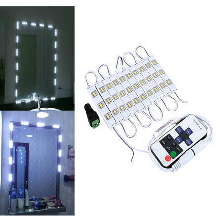 LED Makeup Mirror Light, 10 ft 20 LED Vanity Dressing Mirror Lights Strip Kits with Dimmer & Power for Cosmetic