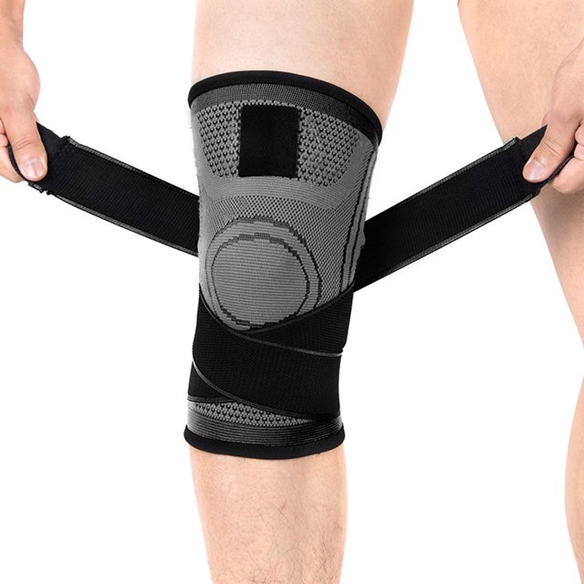 Knitting Knee Pad Sports Compressive Knee Protector Antislip Running Leg Sleeve for Summer Outdoor
