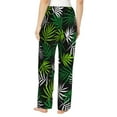 thumbnail image 3 of Balery Tropical Leaves1 print Women's Pajama Pants,Ultra Lightweight Pjs,Lounge Pant-Small, 3 of 9
