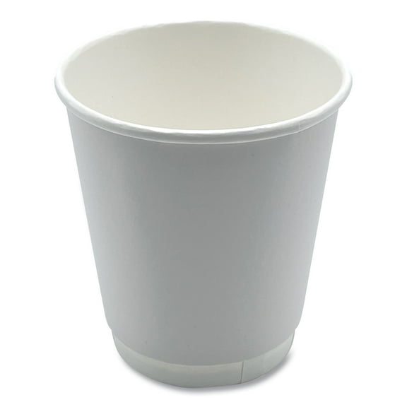 Paper Hot Cups, Double-Walled, 10 oz, White, 500/Carton | Bundle of 2 Cartons