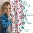 thumbnail image 3 of Blackout Kids Curtains,White Pink Butterfly Flower Pattern Childrens Insulated Curtains Set Of 2,Bedroom Essentials,Toddler Room Decor 42"x54", 3 of 5