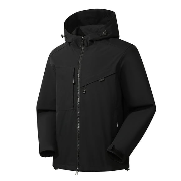 Fankiway Womens Outdoor Jacket Plus Size Women'S Jacket Warm Coat Raincoats Windbreaker Rain Jacket Hooded Windproof Outdoor Hooded Raincoat Jacket Winter Jackets Women Clearance