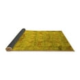thumbnail image 2 of Ahgly Company Indoor Round Abstract Yellow Modern Area Rugs, 4' Round, 2 of 4