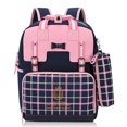 thumbnail image 1 of Girls Backpack Checked Large Capacity School Bag Travel Backpack with Pen Pouch, 1 of 8