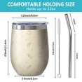 thumbnail image 5 of 12oz Stemless Wine Tumblers Beige Celestial Pattern Vacuum Insulated Stainless Steel Travel Tumbler Cups Mug with Lid and Straw for Champaign,Cocktail,Beer with Cleaning Brush, 5 of 5