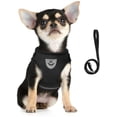 thumbnail image 1 of Dog Harness and Lead Set, Soft Mesh Padded Harness for Puppies and Cats, Reflective, Adjustable, Breathable Chest Harness for Walking, Running, Training （Black,M）, 1 of 6