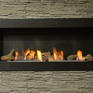 10 Pack Ceramic Wood Small Gas Fireplace Logs Set Ceramic Logs and 2 lb Black Pit Fire Glass for Gas Insert, Ventless, Propane, Gel, Ethanol, Electric, Outdoor Fireplaces, Fire Pits 10 Pack Ceramic Wood Small Gas Fireplace Logs Set Ceramic Logs and 2 lb Black Pit Fire Glass for Gas Insert, Ventless, Propane, Gel, Ethanol, Electric, Outdoor Fireplaces, Fire Pits