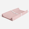 thumbnail image 2 of Bacati - Olivia Triangles Coral Quilted Muslin Changing Pad Cover, 2 of 10