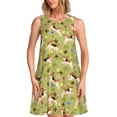 thumbnail image 1 of Fotbe Running Beagle Vestido de Verano sin Mangas para Mujer – Vestido Midi Línea A, Estilo Camiseta Floral, Vestido Playero Casual y Fluido, 1 of 7