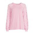 thumbnail image 3 of Nine.Eight Women Casual Long Sleeve Round Neck Statement Pullover Sweatshirt, 3 of 5