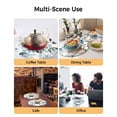 thumbnail image 2 of 15 Inch Round Placemats Set of 6, Watercolor Flowers Non Slip Heat Insulation PP Table Mats, Spring Floral Leaves Botanical Blue Washable Place Mats for Kitchen Dining Party Table Decor, 2 of 7