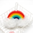 thumbnail image 3 of Esponjas de baño Bola de baño de arco iris Esponja de lufa de ducha Depurador corporal de dibujos animados Malla de ducha Jabón corporal Puff para niños 15 * 23 cm colores del arco iris blanco, 3 of 5