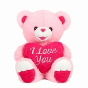 Valentine's Day Teddy Bear, 7.9in Stuffed Bears with Holding Heart, Cute Teddy Plush Toy for Wedding Home Anniversary Proposal Gift