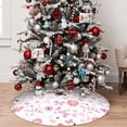 thumbnail image 5 of Lsque Retro Floral Print Christmas Tree Skirt, Tree Skirt with Ties or Velcro, Perfect for Holiday Decorations, Halloween, and New Year-36", 5 of 7