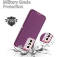 thumbnail image 4 of LAICAIW for Galaxy S21 FE 5G Case Shockproof Rugged Full Body Protection Heavy Duty Dust/Drop Proof 3-Layer Durable Cover Case for Samsung Galaxy S21 FE 5G 2022, Purple/Pink, 4 of 7