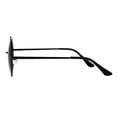 thumbnail image 3 of Mens All Black Round Circle Lens Hippie Groovy Metal Rim Sunglasses, 3 of 3