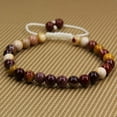 thumbnail image 2 of Bracelet Ajustable Unisexe en Perles Rondes de 6 mm en Jaspe Mookaite Naturel, 2 of 3
