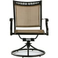 thumbnail image 4 of Hanover 5-Piece Aluminum Outdoor Chat Sets with Fire Pit, Bronze/Tan, 4 of 9