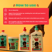 Lola from Rio Meu Cacho Minha Vida Jelly Gel to Control Frizz, Define, Style Curly Hair, 16.91 fl oz