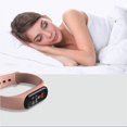 thumbnail image 2 of Reloj inteligente M5 con monitor de actividad física, monitor de ritmo cardíaco, presión arterial, podómetro, reloj de actividad resistente al agua para mujeres y hombres (rosa), 2 of 4
