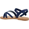 thumbnail image 6 of Women's Journee Collection Vasek Flat Thong Sandal Blue Faux Leather 6.5 M, 6 of 7