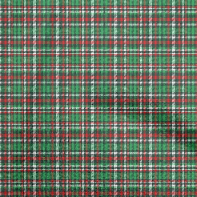 oneOone Viscose Chiffon Green Fabric Plaid Craft Projects Decor Fabric Printed By The Yard 42 Inch Wide