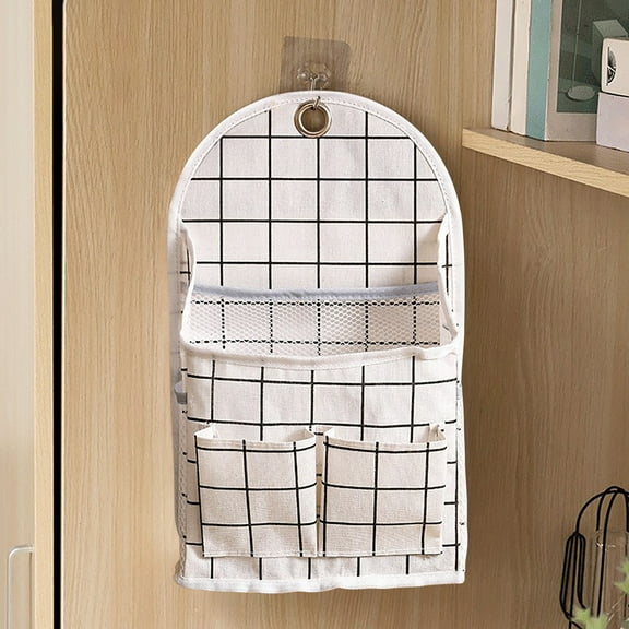 QTOCIO Organization And Storage, Wall Hanging Storage Bag Fabric Storage Bag Wall Hanging Organizer Bag With Pockets For Kitchen Bedroom Bathroom