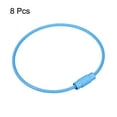 thumbnail image 3 of Uxcell Cable Key Rings 160mm Wire Keychain Twist Loops Blue 8 Pack, 3 of 6
