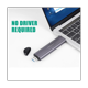 thumbnail image 5 of Adaptador de carcasa SSD M.2 NVMe/SATA de doble protocolo, aluminio, 10 Gbps, USB C 3.1 Gen 2 a carcasa externa SSD NVMe, gris, 5 of 5