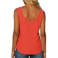 thumbnail image 4 of Only Moment Yoga Athletic Tank Polyester,Spandex Round Neck Women's Sleeveless Short Top Loose Fit Sleeveless Crew Neck Camisole Tops Orange,S, 4 of 7
