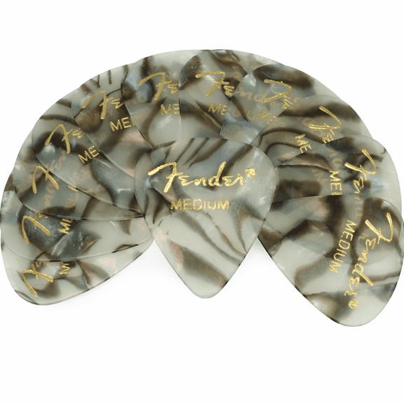 Fender Premium Celluloid Abalone Medium Guitar Picks, Set of 12