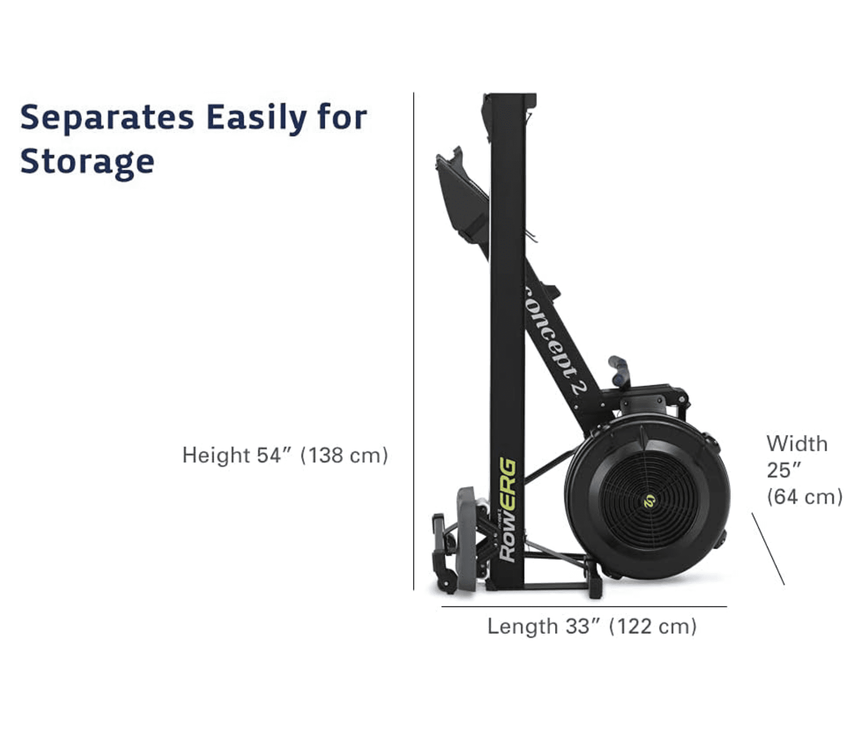 Concept2 RowErg Indoor Rowing Machine - PM5 Monitor, Device Holder, Adjustable Air Resistance, Easy Storage with FitXion Seat Cushion