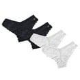 thumbnail image 1 of Value for Money,Women's Lace Underwear, Comfortable Hip Wrap, Traceless Waist, 4PC Set, Fashionable Triangle, For Daily Wear, Seamless Design Trendy Style|95%Polyester,5%Spandex,White, 1 of 4