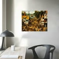 thumbnail image 3 of ONETECH Netherlandish Proverbs Print - Pieter Bruegel The Elder Poster - Renaissance Wall Art - Famous Oil Painting Vintage Country Pictures 20\x16\, 3 of 4