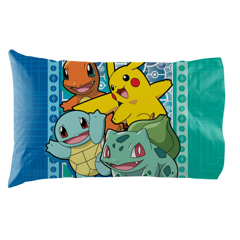 Pokemon First Starters 4 Piece Twin Bed in a Bag Bedding Set
